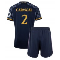 Real Madrid Daniel Carvajal #2 Auswärts Trikotsatz Kinder 2023-24 Kurzarm (+ Kurze Hosen)